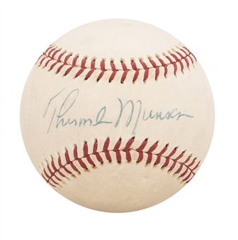 Thurman Munson High Grade Single Signed Baseball (PSA/DNA NM+ 7.5)